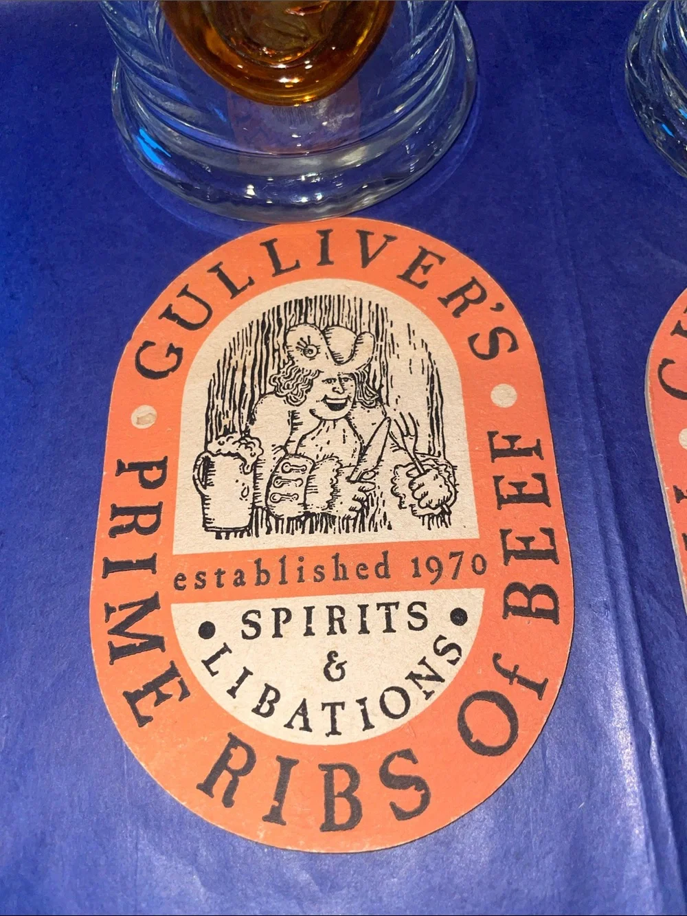 Set of 2 Vintage Original Gullivers High Ball Glasses
